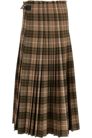 Burberry Falda larga a cuadros