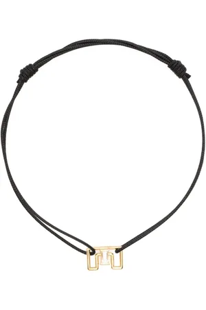 Aliita Pulsera Letra E en oro amarillo de 9 ct con amatista