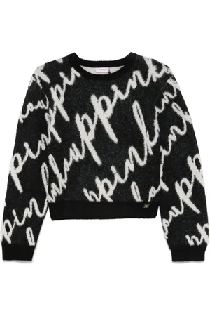 Pinko Jersey con logo en intarsia