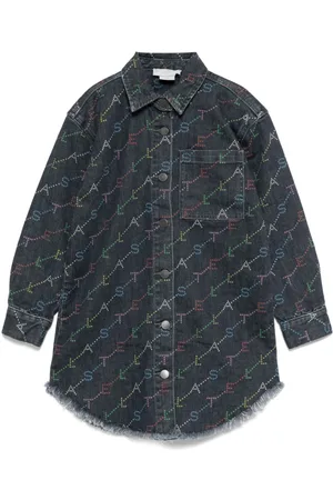 Stella McCartney Vestido vaquero con logo estampado