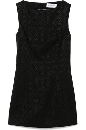 Marine Serre Vestido corto con estampado Moon Diamond en jacquard