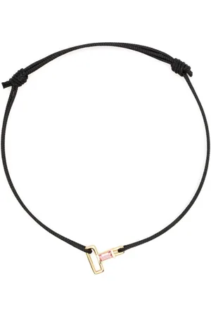 Aliita Pulsera Letra T en oro amarillo de 9 ct con turmalina