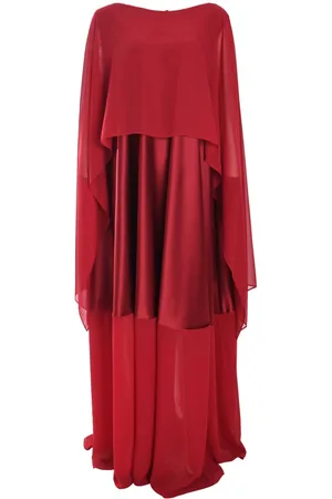 TALBOT RUNHOF Vestido largo estilo capa