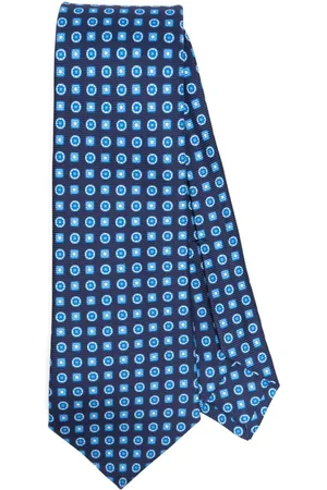Kiton Corbata con estampado geométrico