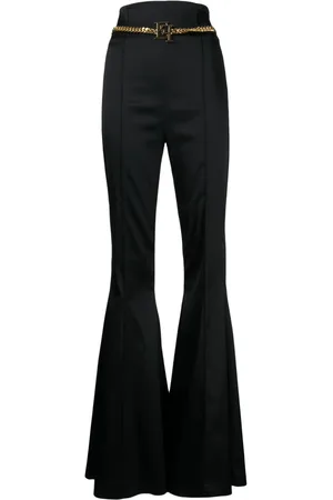 Elisabetta Franchi Pantalones acampanados con cadena