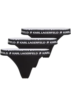Karl Lagerfeld Pack de tres bragas brasileñas con logo
