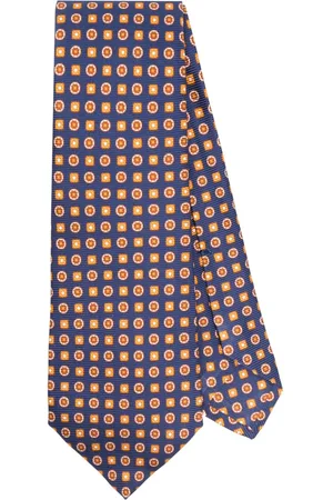Kiton Corbata con estampado geométrico