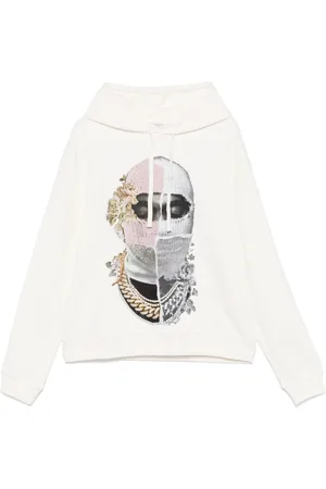 Ih Nom Uh Nit Sudadera con capucha y estampado Newspaper Mask