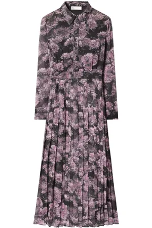Tory Burch Vestido plisado con estampado floral