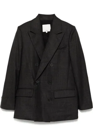 tibi Blazer vaquero a cuadros