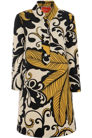 La DoubleJ Vestido camisero con estampado gráfico