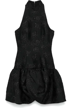 ROTATE Vestido corto con diseño drapeado en jacquard