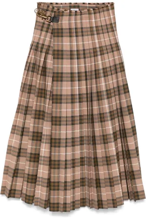 Burberry Falda larga con motivo Check
