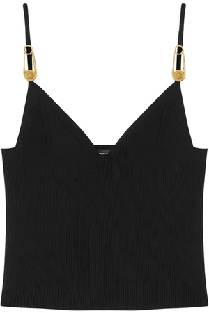 VERSACE Top corto Safety Pin
