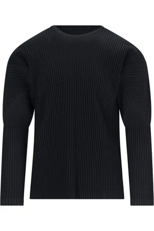 Issey Miyake Camiseta de canalé con manga larga