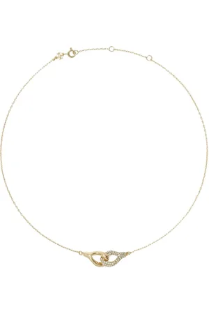 Tory Burch Collar Interlocking Wishbone con colgante