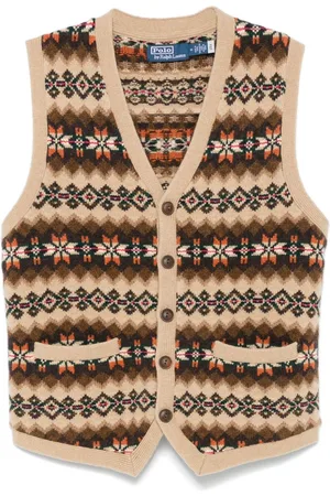 Ralph Lauren Cárdigan de punto fair isle sin mangas