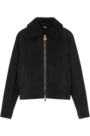 VERSACE Chaqueta tipo blusón con pelo