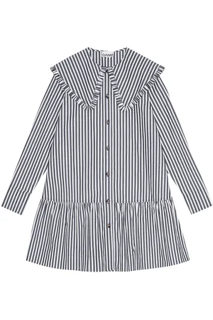 Ganni Vestido camisero a rayas