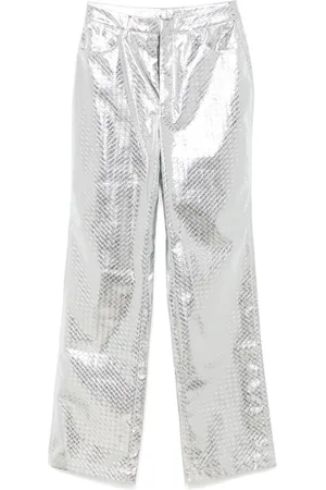 ROTATE Pantalones rectos con diseño trenzado