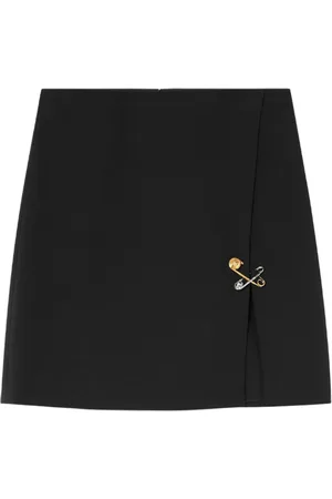 VERSACE Minifalda Safety Pin acampanada