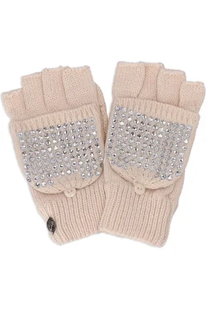 Kurt Geiger Guantes con apliques de cristal
