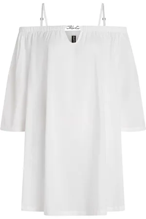 Karl Lagerfeld Vestido de playa Signature traslúcido