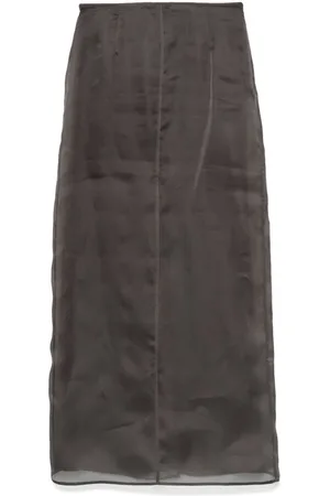 Fabiana Filippi Falda midi de organza