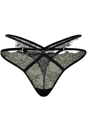 Twin-Set Tanga con capa de encaje