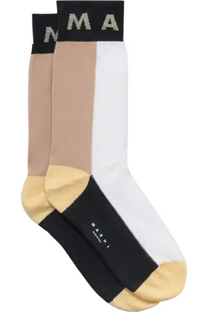 Marni Calcetines con logo en intarsia