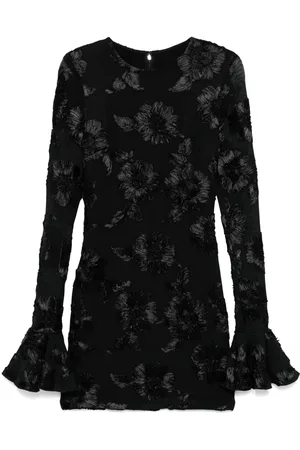 ROTATE Vestido corto de malla con bordado floral