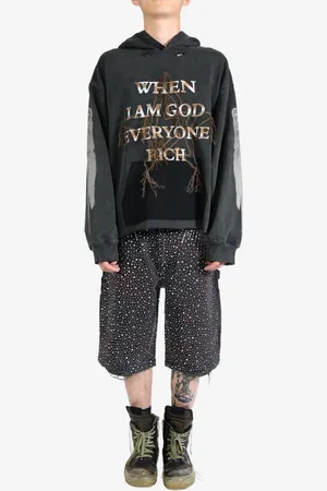 BIRTH OF ROYAL CHILD Text-print hoodie