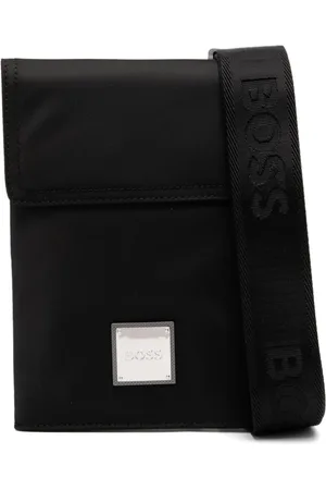 HUGO BOSS Bolso messenger con placa del logo en relieve