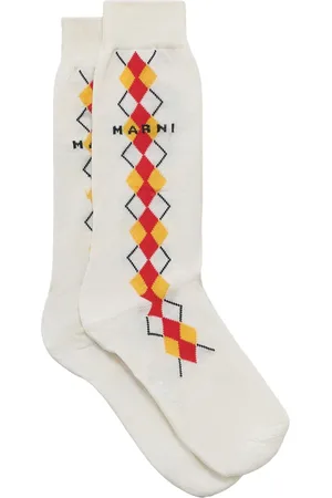 Marni Calcetines con logo en intarsia