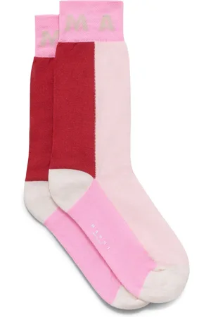 Marni Calcetines con logo en intarsia