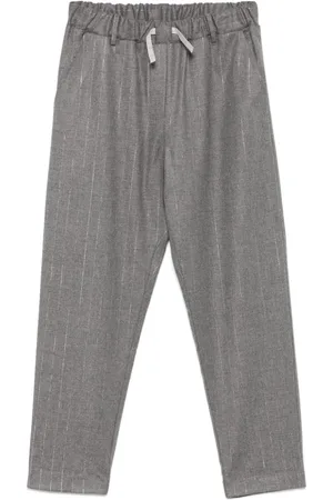 ELEVENTY Pantalones a rayas diplomáticas