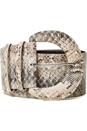 Twin-Set Cinturón con estampado de piel de serpiente