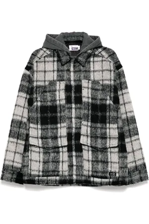 Izzue Chaqueta con capucha y cuadros