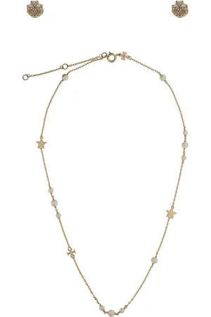 Tory Burch Conjunto de collar y pendientes Double T