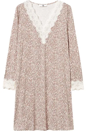 Twin-Set Camisón de encaje estampado