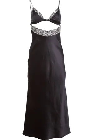 FLEUR DU MAL Slip dress Rose con cuentas