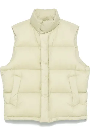 Auralee Chaleco liviano con diseño rasgado