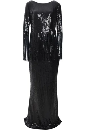 TALBOT RUNHOF Vestido Matrix con lentejuelas y flecos
