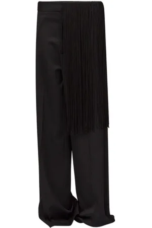 Maison Margiela Pantalones acampanados con flecos