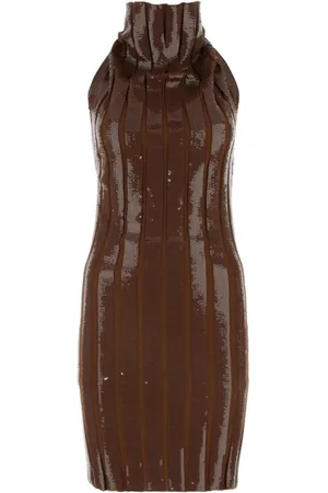 Fendi Vestido corto de lana con lentejuelas