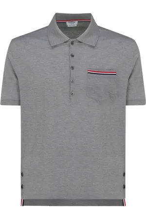 Thom Browne Polo con motivo de rayas RWB