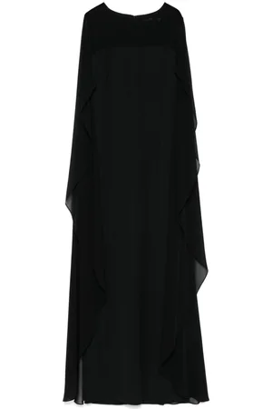 Ralph Lauren Vestido de fiesta con capa georgette