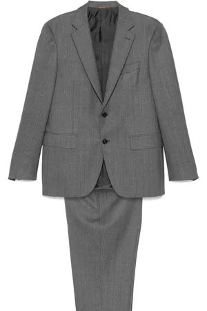 CANALI Traje con motivo de espiga
