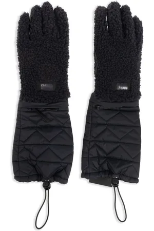 UGG Guantes con ribete de pelo artificial
