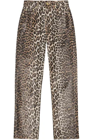 Ganni Pantalones con estampado de leopardo